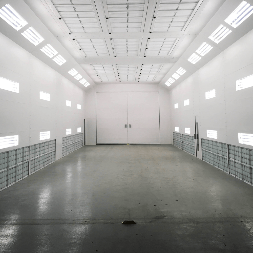 Large paint booths aerospace